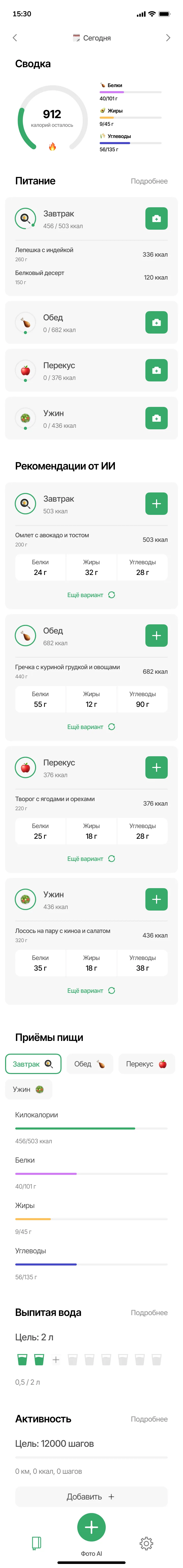 Календарь и история питания